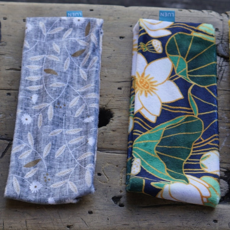 Grå Lin - LUEN pannebånd med mønster